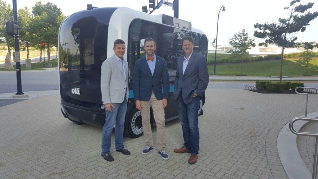 Icarus Ops President Joe Jones, Local Motors Founder and CEO Jay Rogers, and Icarus Ops CEO Jerry Leekey